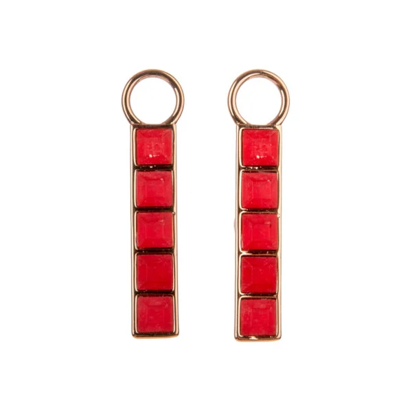 Coral Red Pisa Gold ripatsid