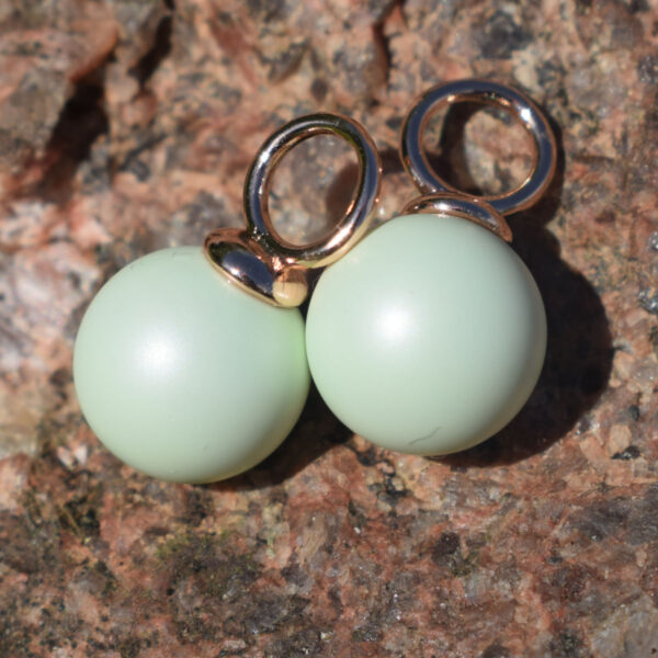 "Crystal Pastal Green" Pearls Gold ripatsid