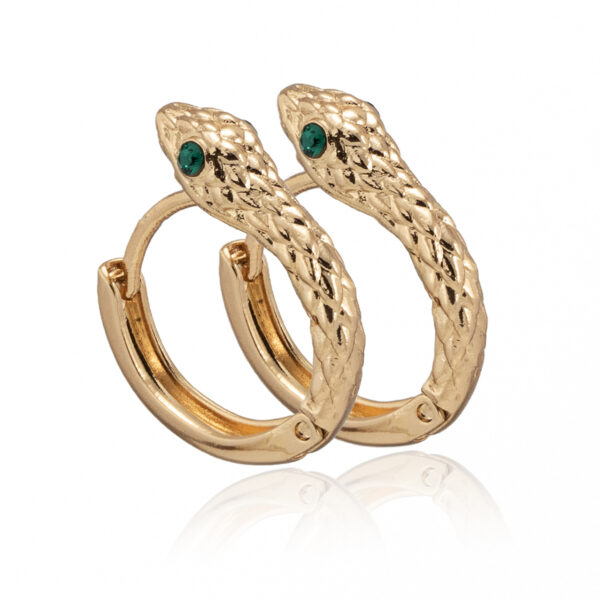 "Green Eyes" Snake 18K Gold