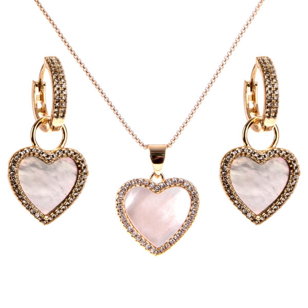 "Heart" M.O.Pearl Gold ehete komplekt