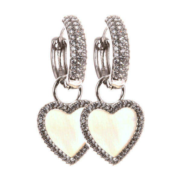 "Heart" M.O.Pearl Silver mix & match