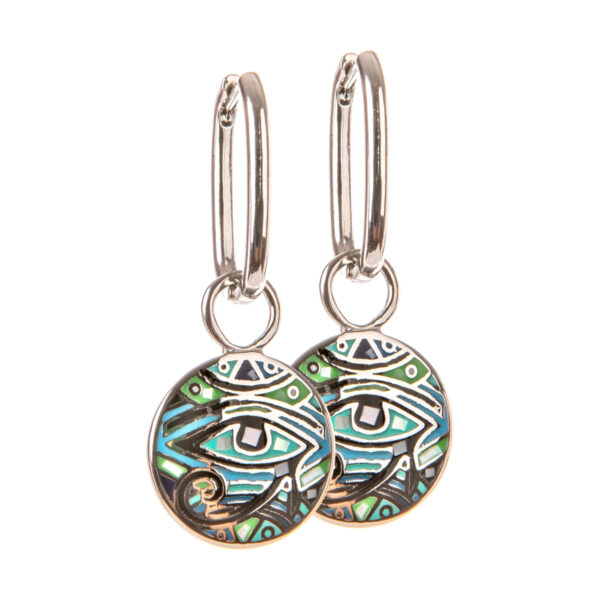 "Ocean Eyes" Enamel Euphoria Silver mix & match