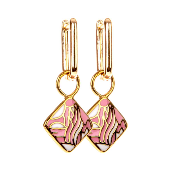 "Pink Trio" Enamel Euphoria Gold mix & match