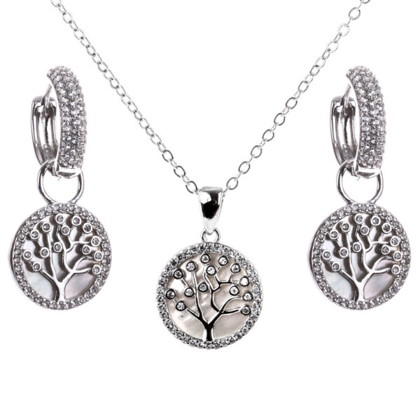 "Tree of Life" M.O.Pearl Silver ehete komplekt