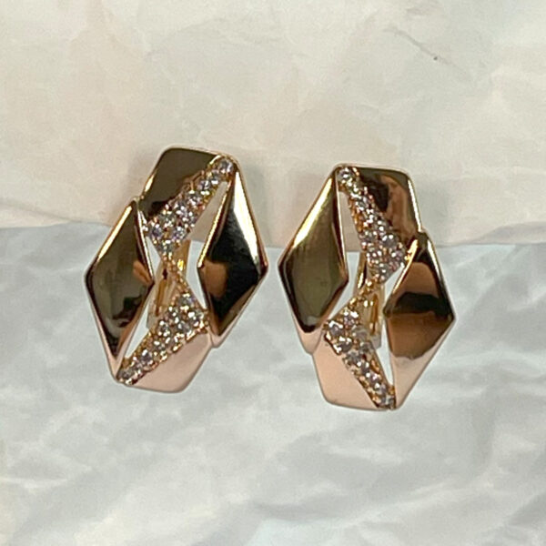 "11x19 Geometric Sparkle" Regular 18K Gold