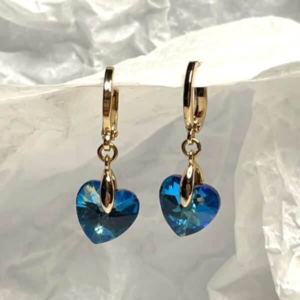 "11x28 Blue Heart" Regular 18K Gold