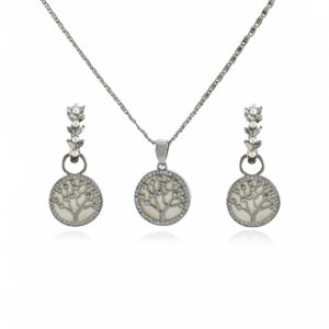 Tree of Life M.O.Pearl Silver ehete komplekt