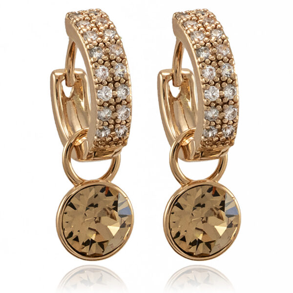 Золотой ореол Regular + светлый колорадский топаз Midi Gold mix & match