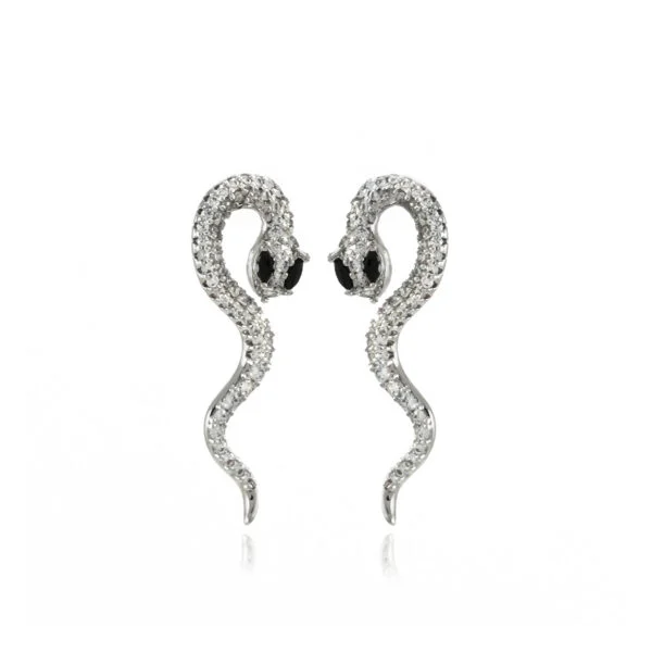 Подвески Jet Hematite Snake Siver
