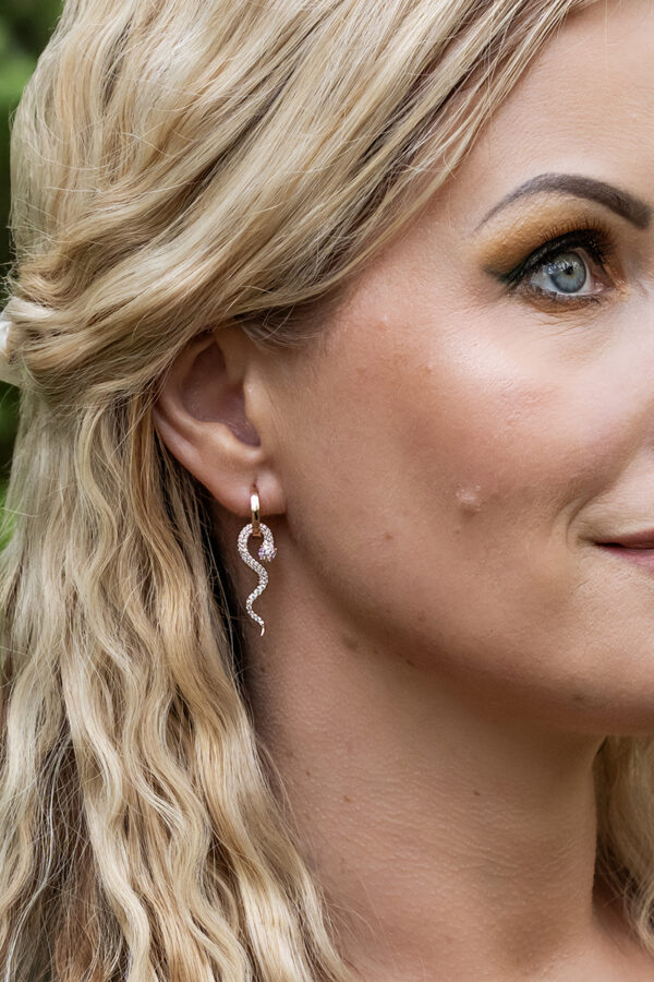 Vaaleanpunainen käärme Rose Gold riipukset - Kuva 2