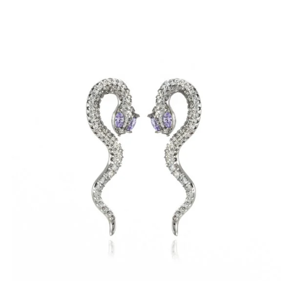 Light Violet Snake Silver pendants