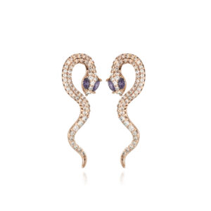 Violet Snake Rose Gold ripatsid