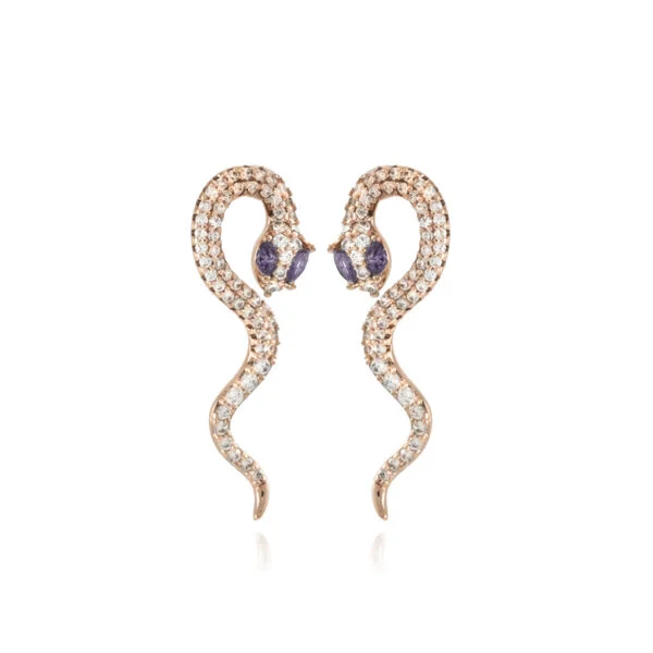 Violet Snake Rose Gold ripatsid