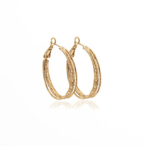 Golden Pattern Hoops