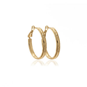 Golden Engrave Hoops