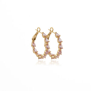 Golden Rose Hoops