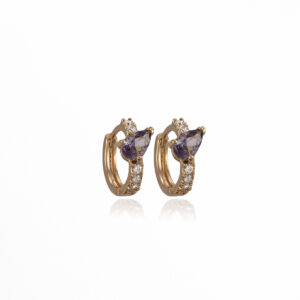 Violet Teardrop Mini (B) Regular Gold