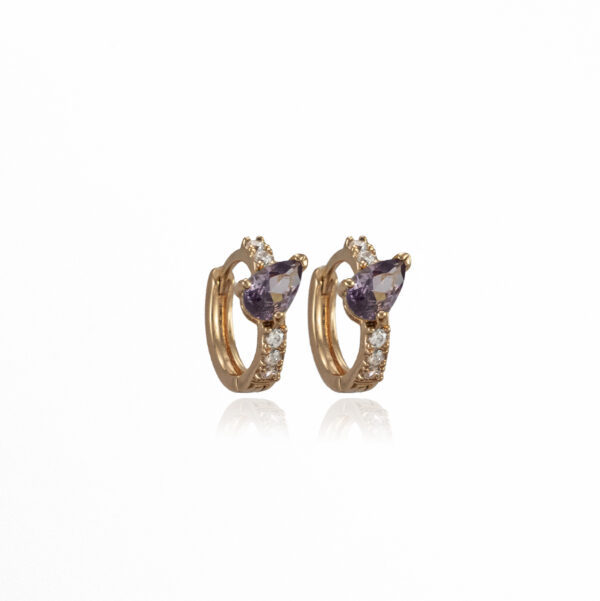 Violet Teardrop Mini (B) Regular Gold