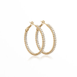 Crystal Hoops Gold