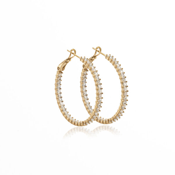 Crystal Hoops Gold