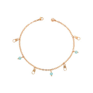 Blue charm beads jalakett