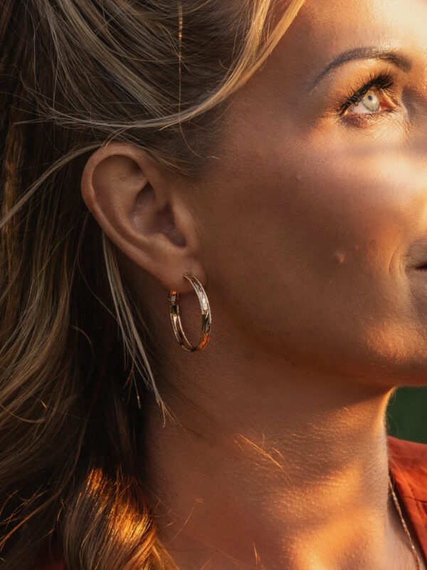 Golden Engrave Hoops - pilt 2