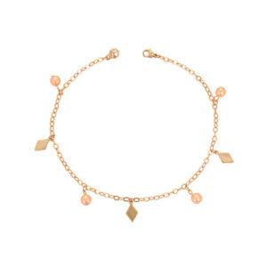 Peach charm beads jalakett
