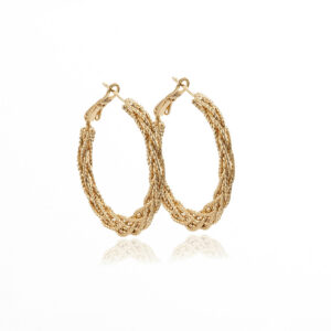 Golden Braided Hoops Petite