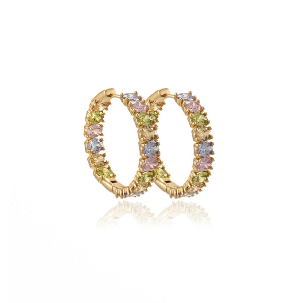 Golden Rainbow Hoops