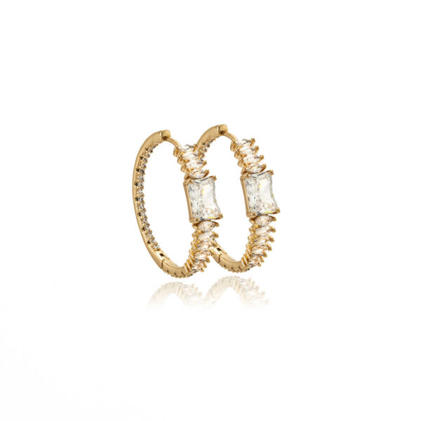 Golden White Hoops