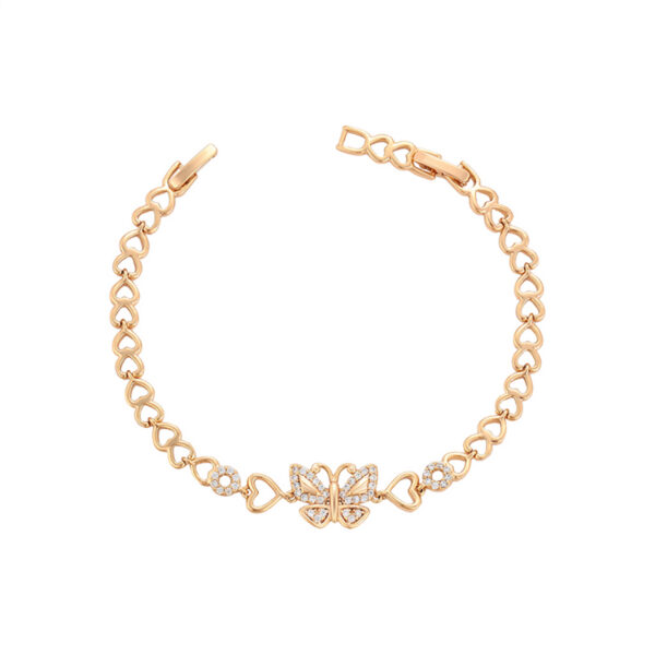Butterfly Heart Gold bracelet