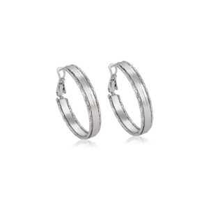 Silver Engrave Hoops
