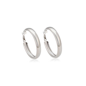 Silver Grace Grande Hoops