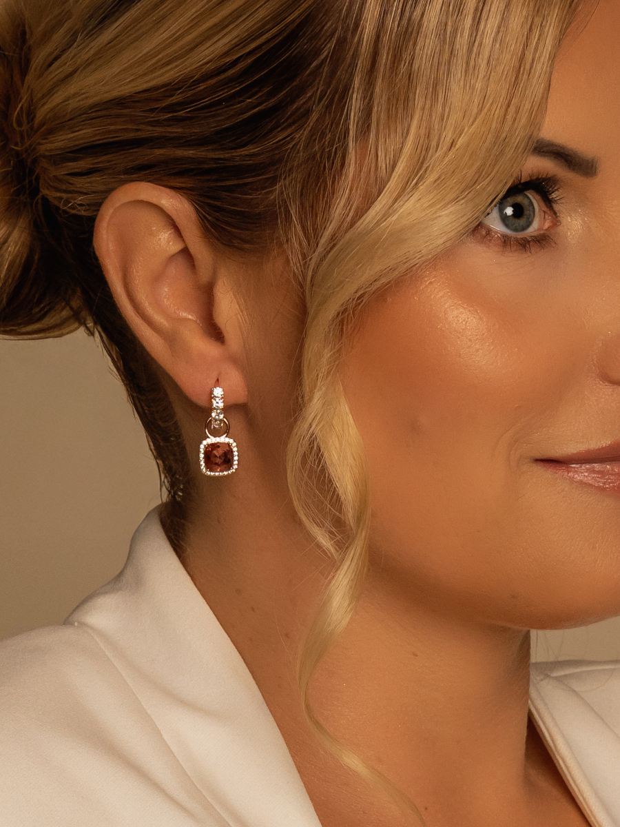 Antiikki vaaleanpunainen Luna Gold riipukset 2 Antiikki vaaleanpunainen Luna Gold riipukset - Kuva 2