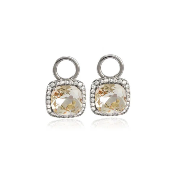 Crystal Champagne Luna Silver ripatsid