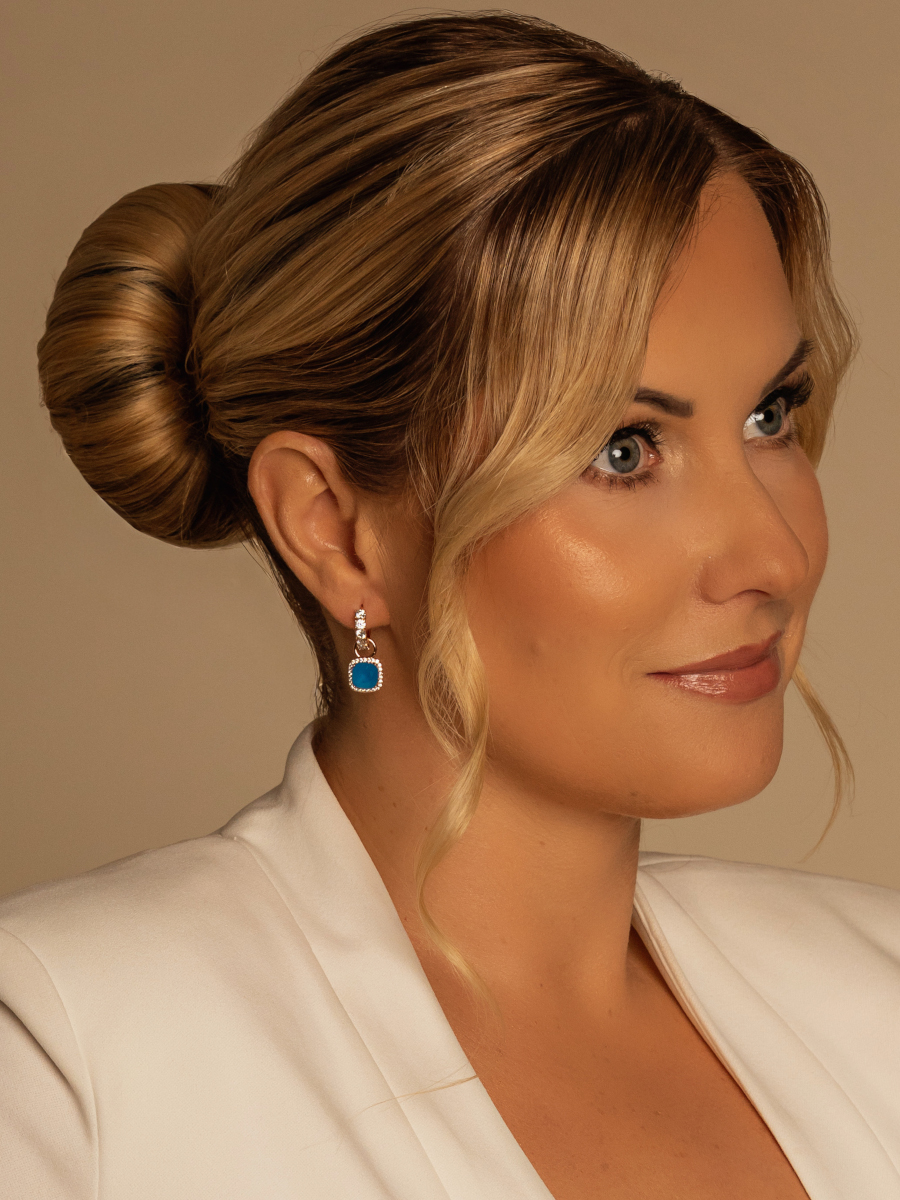 Matta sininen Luna Gold riipukset 2 Matta sininen Luna Gold riipukset - Kuva 2