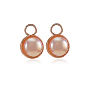 Cream Pearl Nööp Gold ripatsid