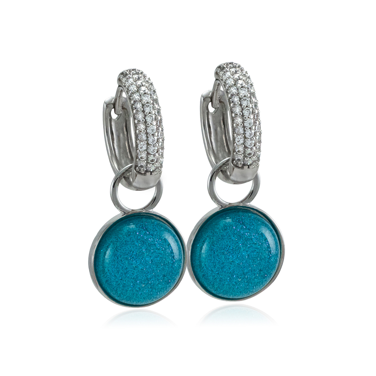 Sparkle Blue Nööp Silver mix & match 1 Sparkle Blue Nööp Silver mix & match