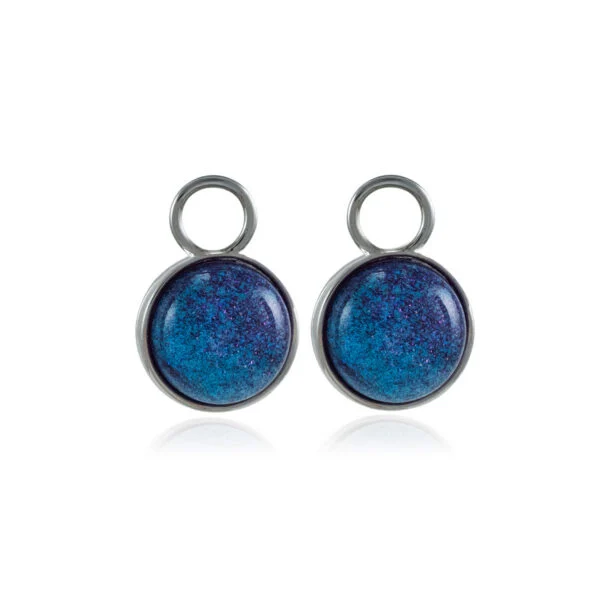 Sparkle Midnight Nööp Silver ripatsid