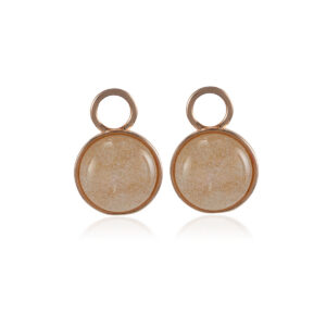 Sparkle Peach Nööp Gold ripatsid