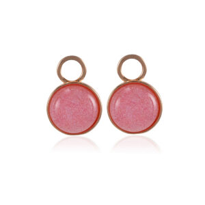 Sparkle Pink Nööp Gold ripatsid