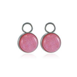 Sparkle Pink Nööp Silver ripatsid