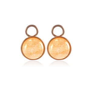 Sparkle Peach Button Gold pendants