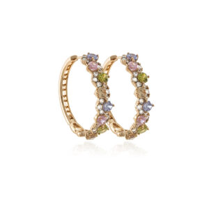 Golden Sparkle Rainbow Hoops +
