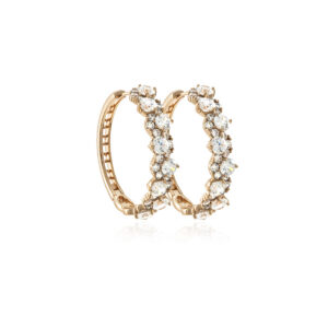 Golden Sparkle White Hoops +
