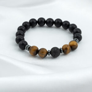 Oongyuk, tiikerin silmä ja laavakivi - Sisäisen voiman rannekoru.