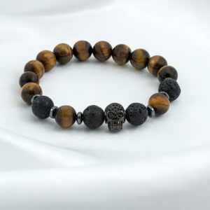 Hidden Power rannekoru tiikerin silmä, laavakivi ja hematiitti
