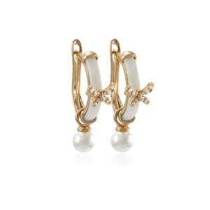 Mini Pearl Charms + White Butterfly Regular Gold