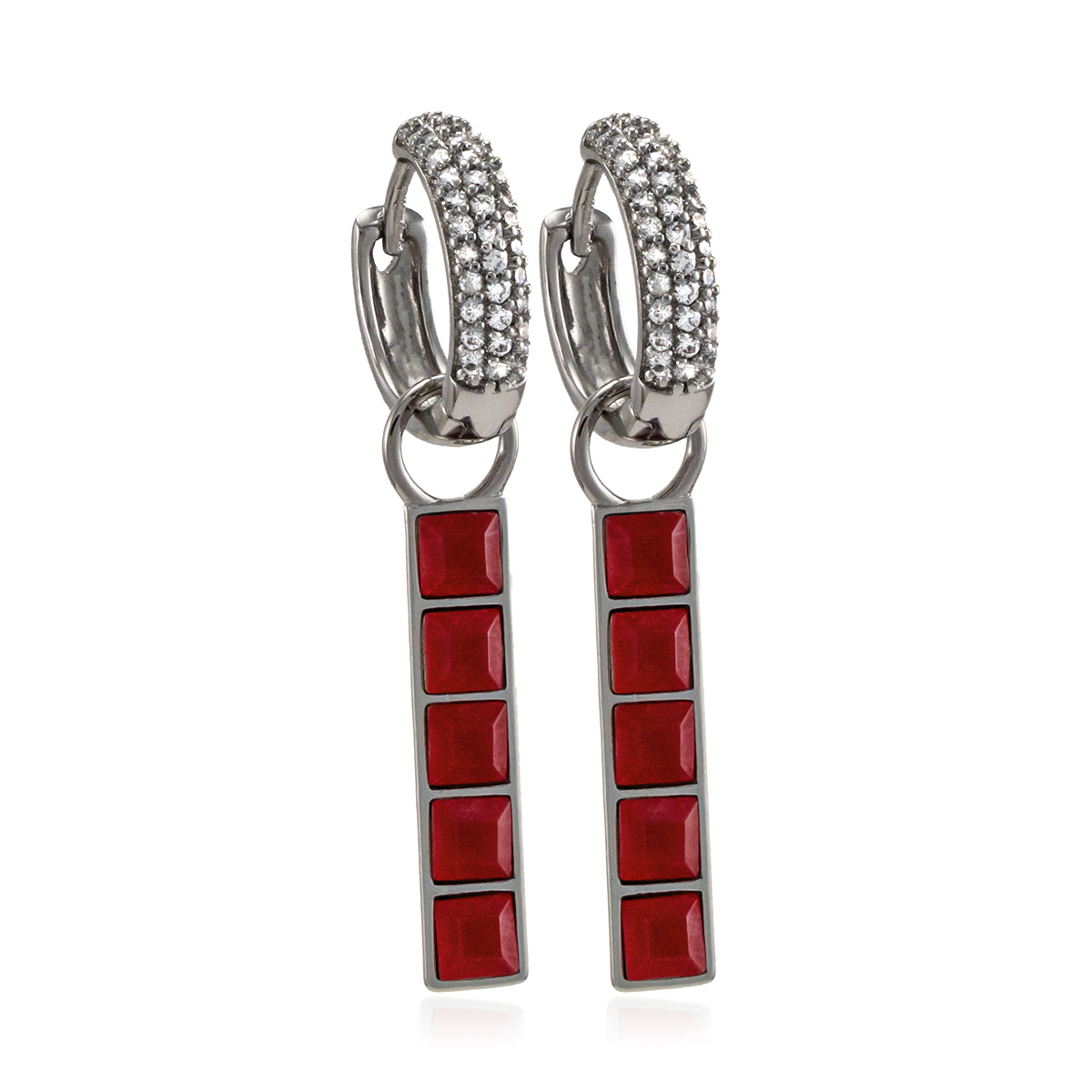 "Coral Red" Pisa Silver mix & match 1 "Coral Red" Pisa Silver mix & match