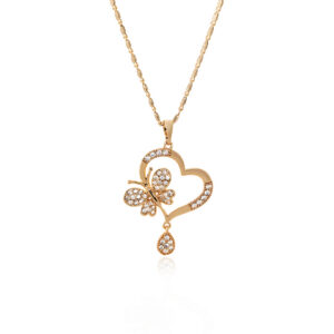 "Golden Love Butterfly" kaelakee